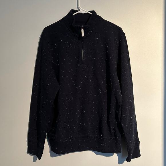 NWOT Lands’ End Big Bedford Rib Quarter-Zip Pullover – Navy – Men’s Medium - Picture 1 of 6